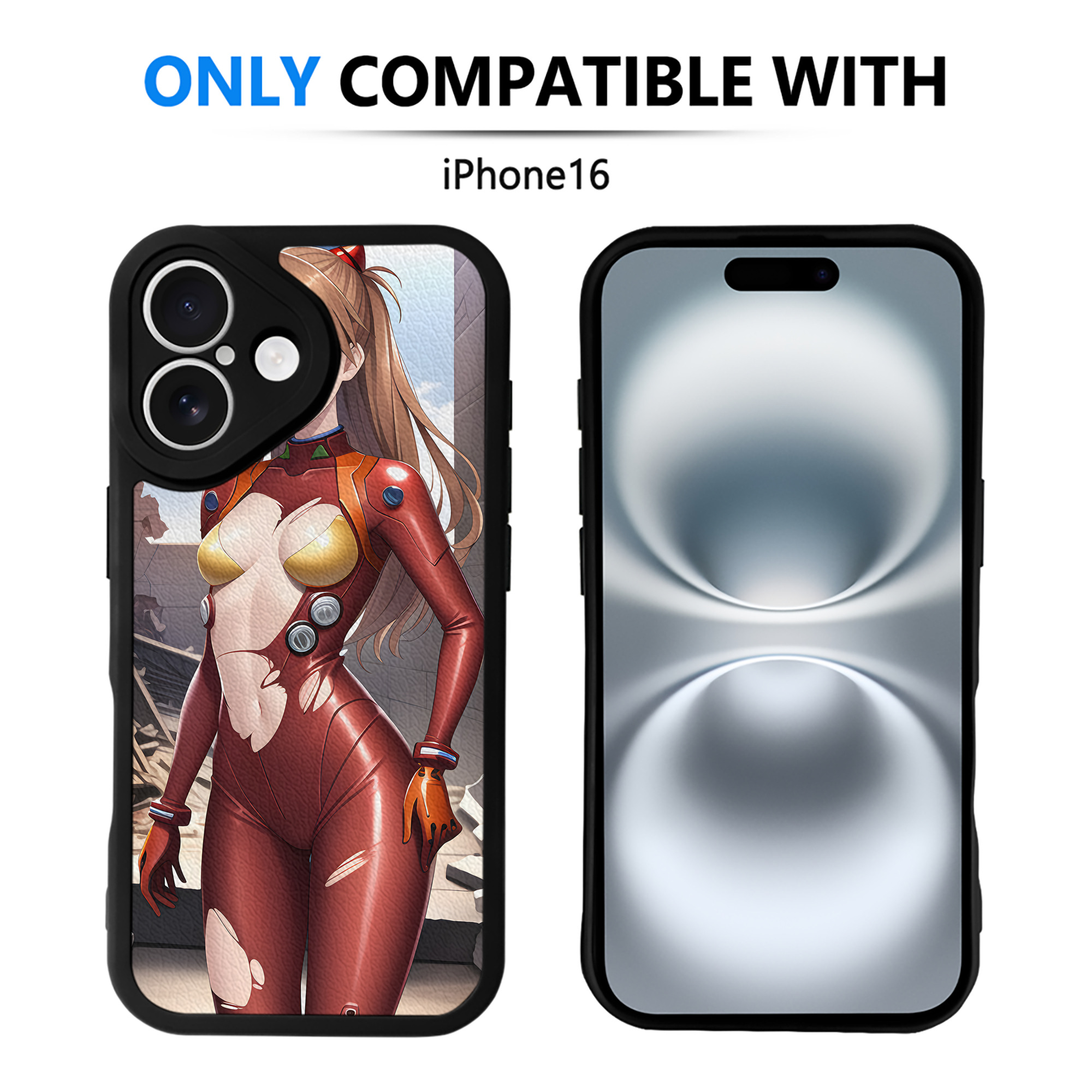 （画像用） EVA 新世紀エヴァンゲリオン 【iPhone 16シリーズ対応】シリコンスマホケース（レザー調） 材質：シリコン